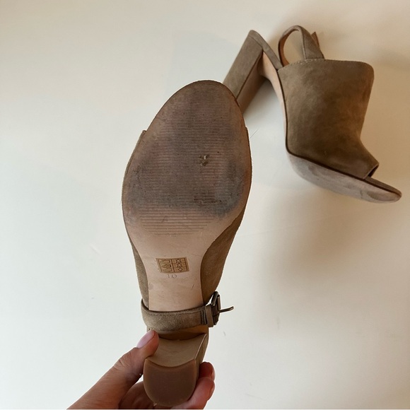 Madewell Tan Suede Block Heel Mule - Picture 3 of 7